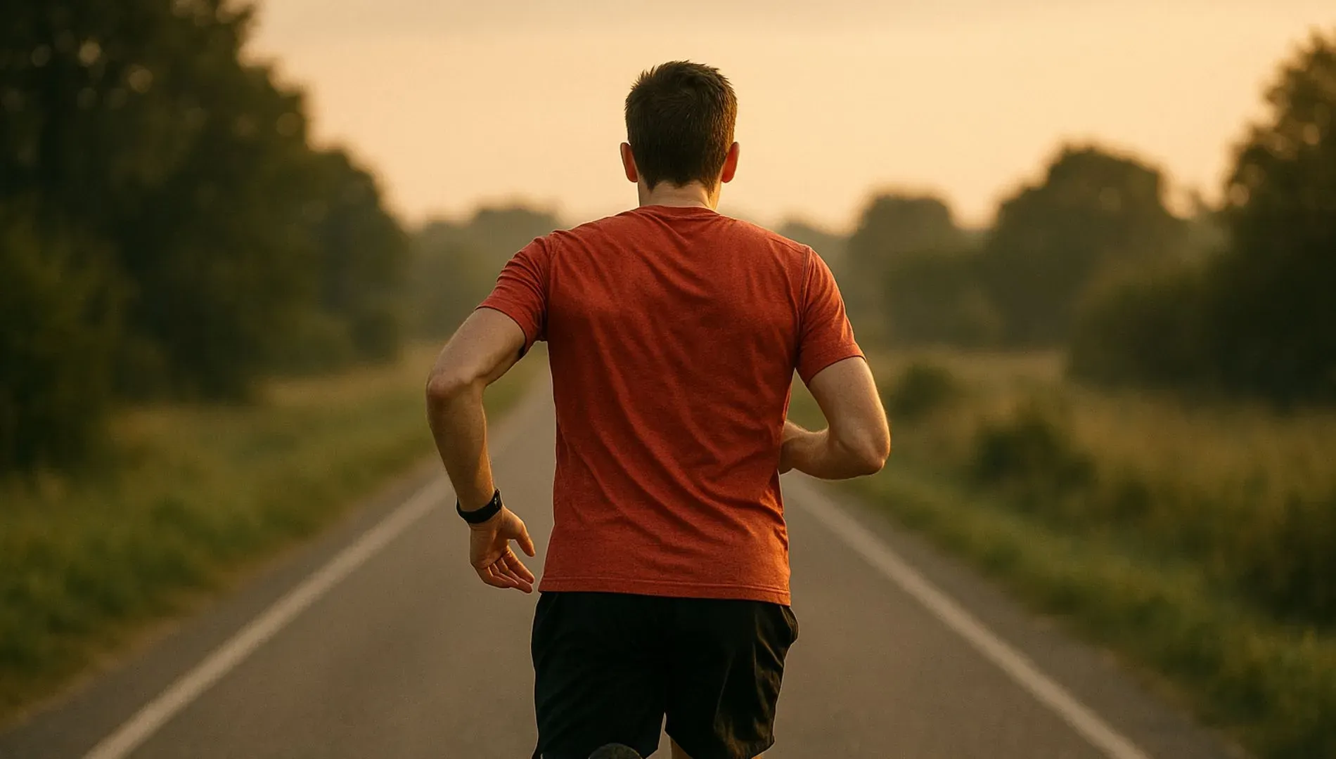 Läufer der Wegläuft